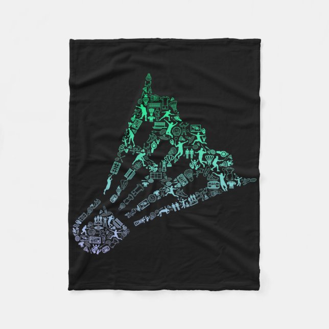 Shuttle Silhouette Dminton Player Shirt Manar Dmin Fleecefilt (Framsidan)
