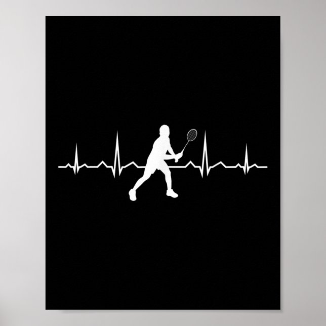 Shuttle Squash Womens Badminton Player Poster (Framsidan)