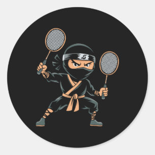 Shuttle Team Racket - Court Racquet Dminton Ninja Runt Klistermärke
