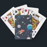 Shuttle Travel Måne Stars i Astronaut Rymden Casinokort<br><div class="desc">Coola och nonsens rymden-kort med stjärnor,  måne och planeter</div>