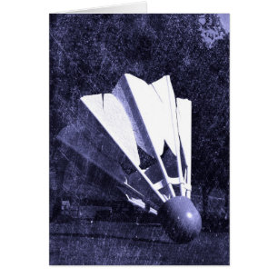 Shuttlecock deppighet hälsningskort