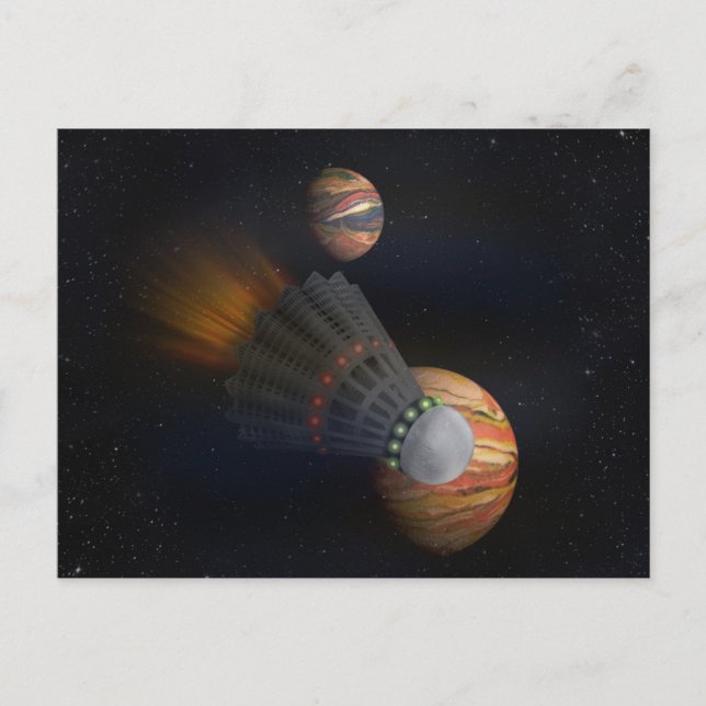 Shuttlecock Space Shuttle Vykort (Framsida)