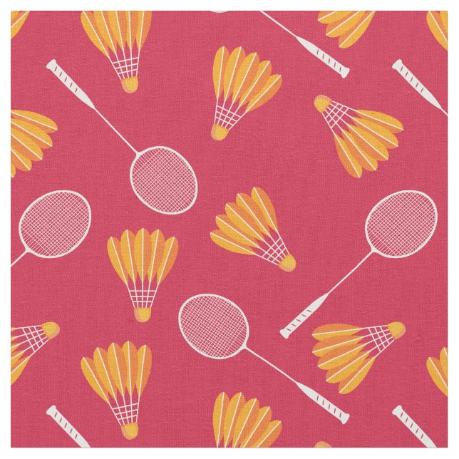 Shuttlecocks med badmintonrackets - röd tyg (Närbild)