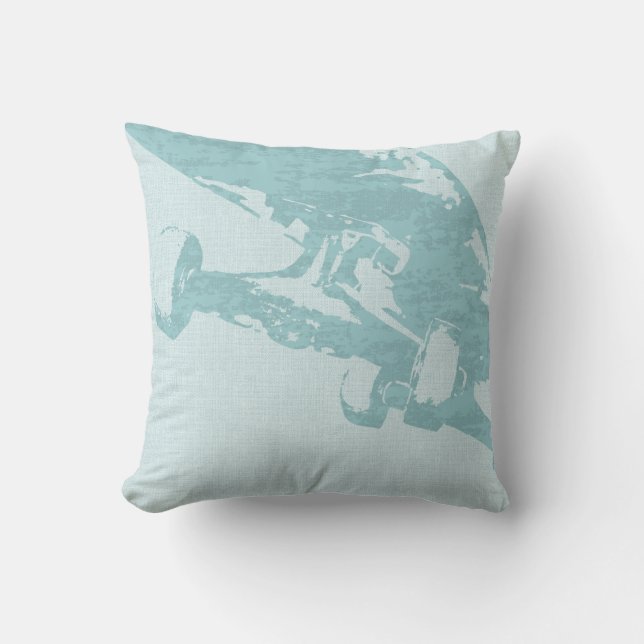 Shuvit kudder Knuff-Det skateboarden Seafoam blått Kudde (Framsida)