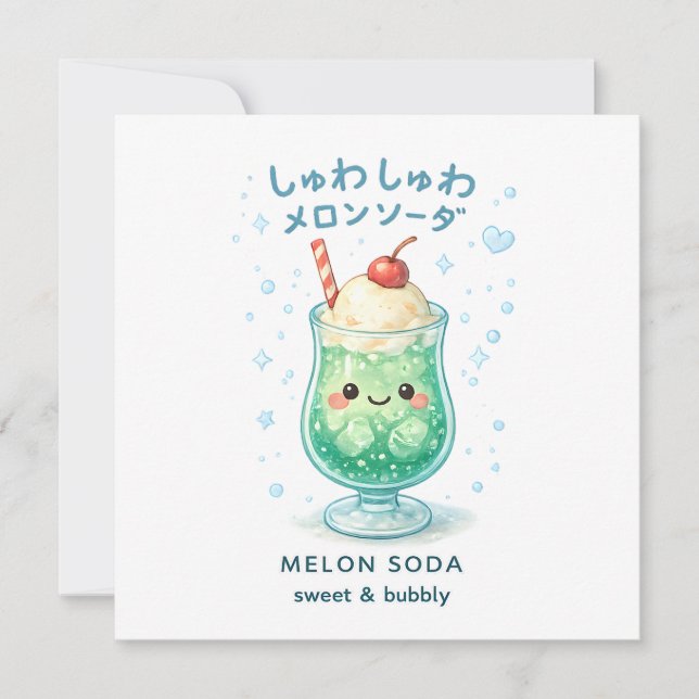SHUWA SHUWA Melonläskedryck  Inbjudningar (Framsida)