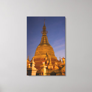 Shwe Myin Tin-templet, skymning, Make Tehi Lar, Canvastryck