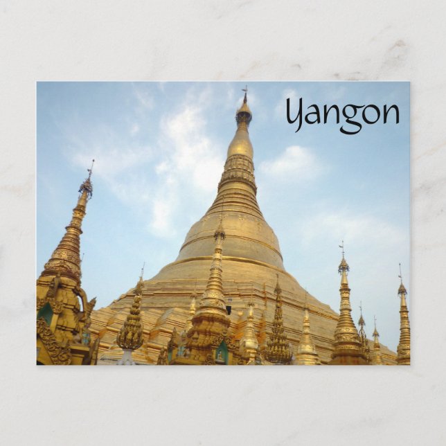 shwedagon golden toppar vykort (Framsida)