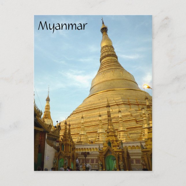 Shwedagon guldstupa vykort (Framsida)