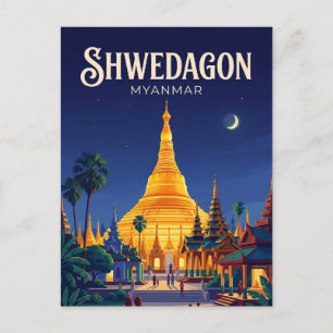 Shwedagon Pagoda Myanmar Vykort