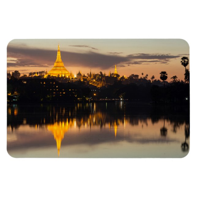 Shwedagon Pagoda, Myanmar, Yangon Magnet (Horisontell)