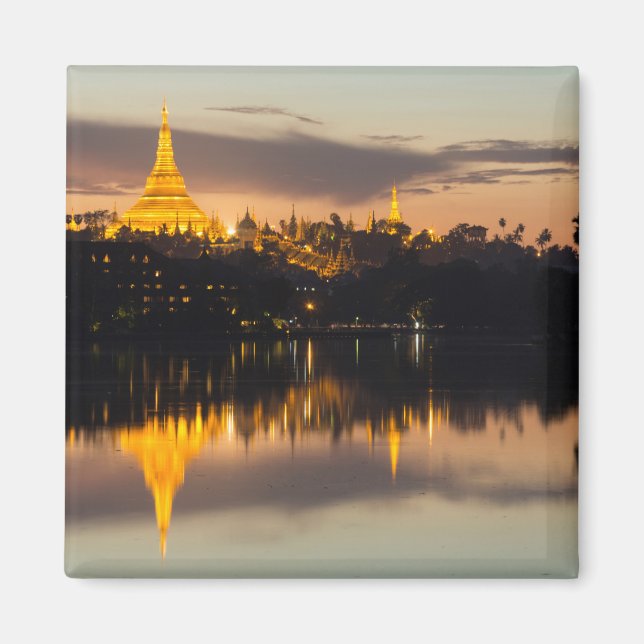 Shwedagon Pagoda, Myanmar, Yangon Magnet (Framsidan)