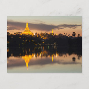 Shwedagon Pagoda, Myanmar, Yangon Vykort