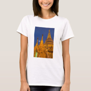 Shwedagon Pagoda på natten, Myanmar T-shirt