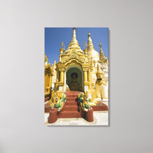 Shwedagon Pagoda (Paya), stor tempelplats som 4 Canvastryck