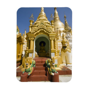 Shwedagon Pagoda (Paya), stor tempelplats som 4 Magnet