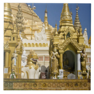 Shwedagon Pagoda (Paya), stor tempelplats som Kakelplatta