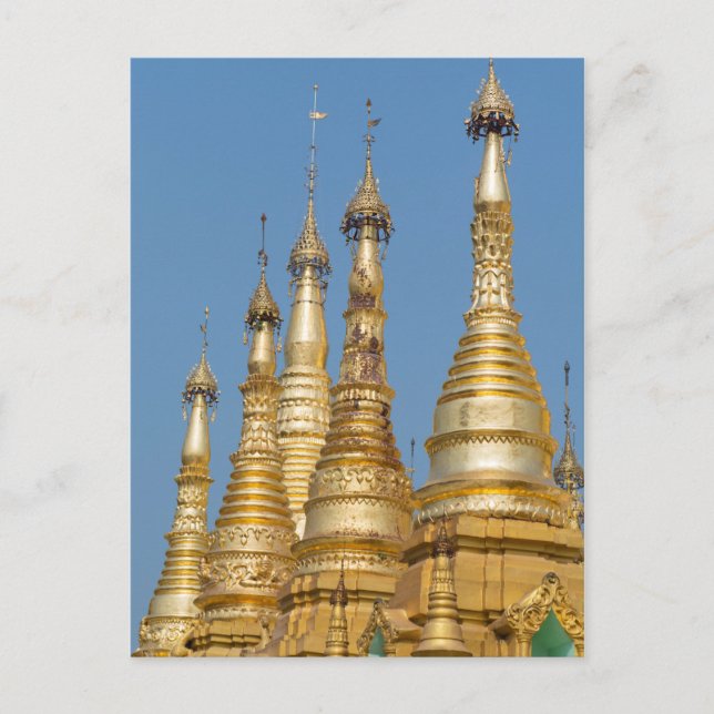 Shwedagon Pagoda Spires Vykort (Framsida)
