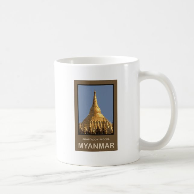 Shwedagon Pagoda Yangon Myanmar Kaffemugg (Höger)