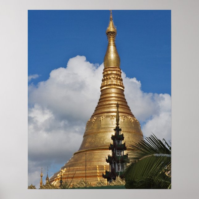Shwedagon Pagoda, Yangon, Myanmar Poster (Framsidan)