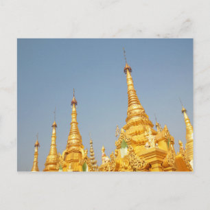Shwedagon Pagoda, Yangon, Myanmar Vykort