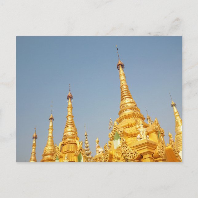 Shwedagon Pagoda, Yangon, Myanmar Vykort (Framsida)