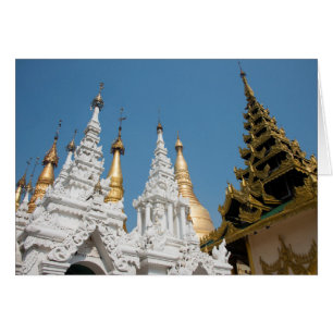 Shwedagon Pagodas exteriör Hälsningskort