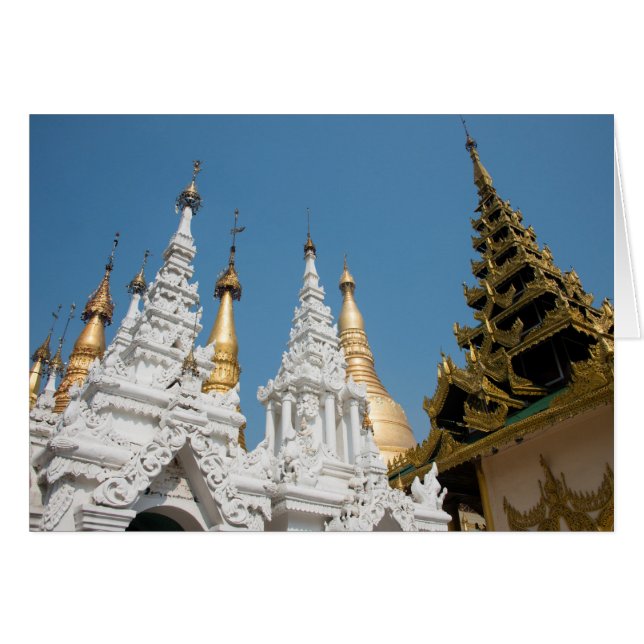 Shwedagon Pagodas exteriör Hälsningskort (Framsidan Horizontal)