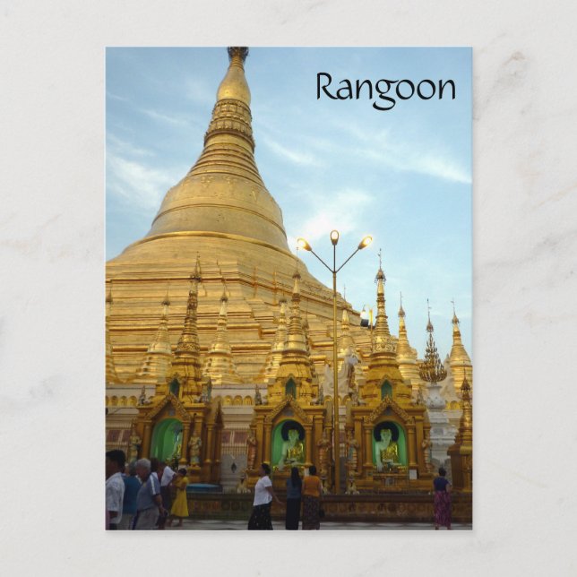 Shwedagon rangoon vykort (Framsida)