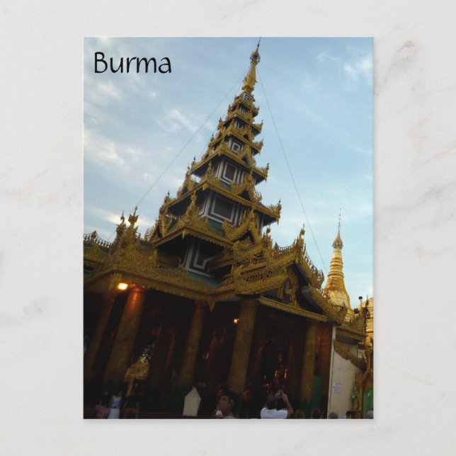 shwedagon stupa vykort (Framsida)