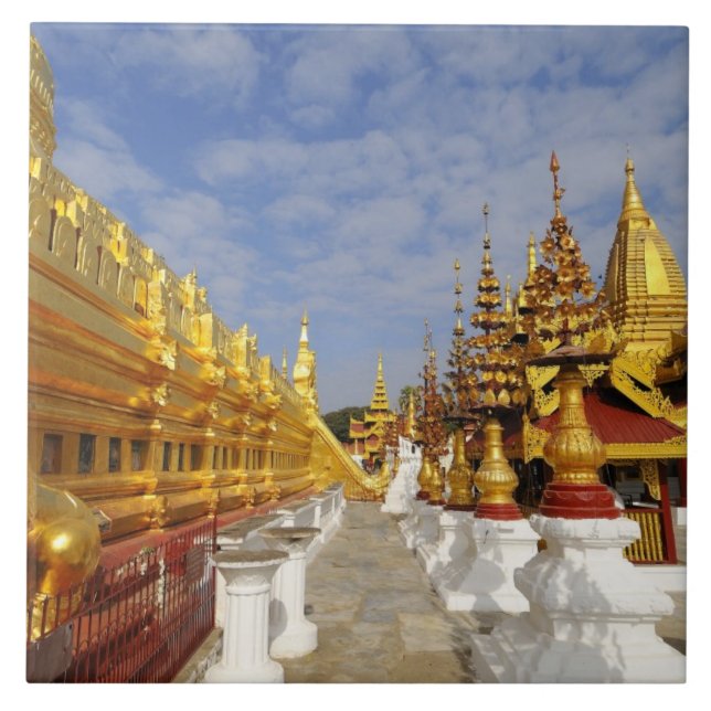 Shwezigon Pagoda-komplex i Bagan (Pagan), Kakelplatta (Framsidan)