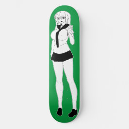 Shy Anime School Girl Skateboard Deck