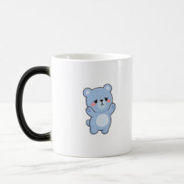 Shy Bear Minimal Kawaii Style Magisk Mugg