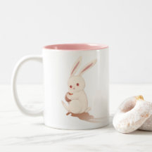 Shy Bunny Rosa Two Tone Mugg