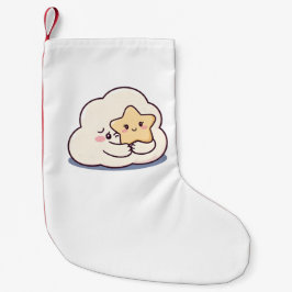 Shy Cloud Hugga en stjärna Liten Julstrumpa