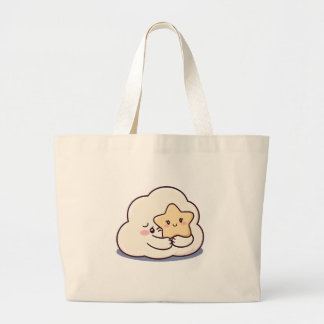Shy Cloud Hugger a Star - Dreamy Cute Himmel Chara Jumbo Tygkasse