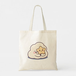 Shy Cloud Hugger a Star - Dreamy Cute Himmel Chara Tygkasse
