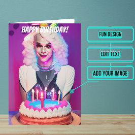 Shy Drag Queen Funny Birthday Kort