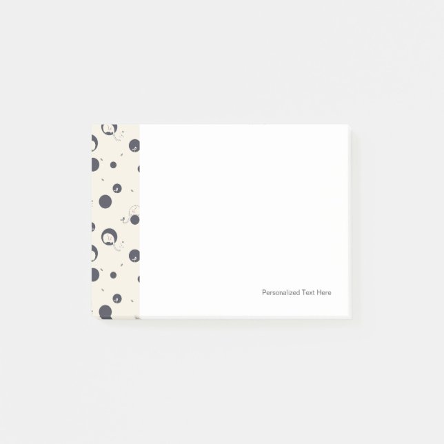 Shy Elephant Mönster Post-it Block (Framsida)