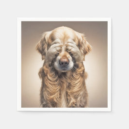 Shy Golden Retriever Pappersservett