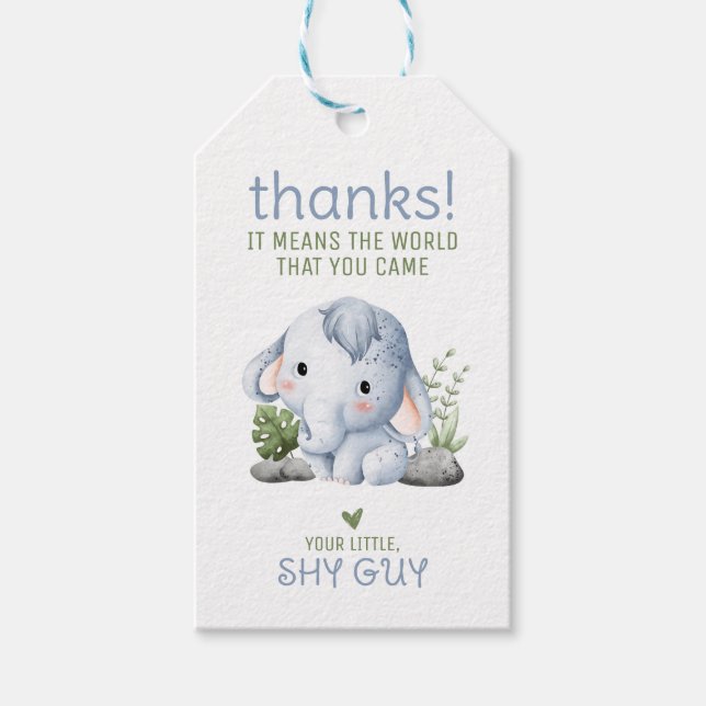 Shy Guy Tack Märkre Presentetikett (Framsidan)