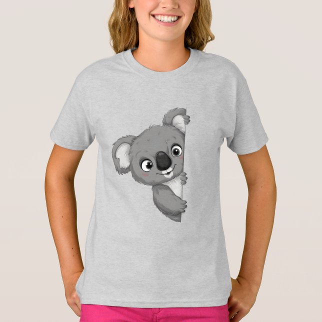 shy koala t shirt (Framsida)