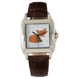 Shy Little Red Fox Personlig Armbandsur