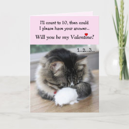 Shy Valentine Kattunge Card Helgkort