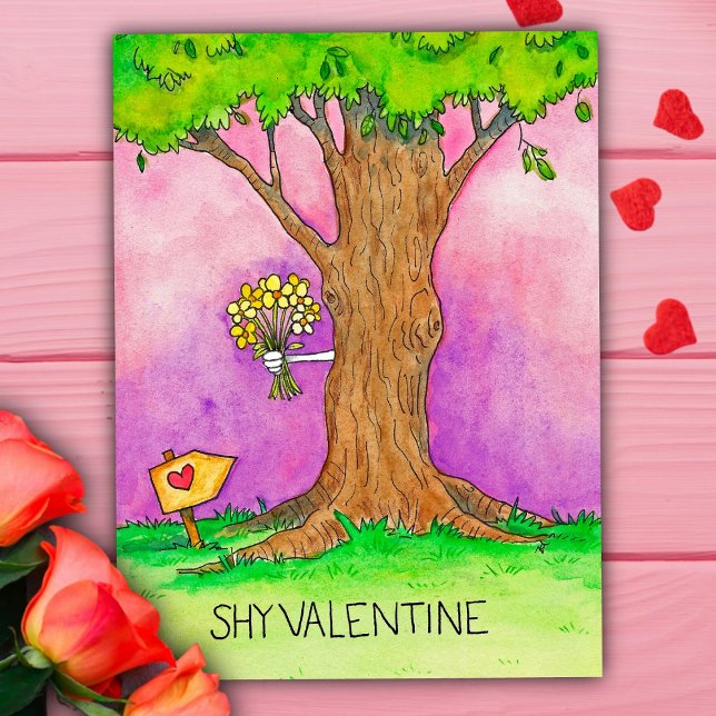 Shy Valentine vycard av Nicole Janes Vykort (Skapare uppladdad)