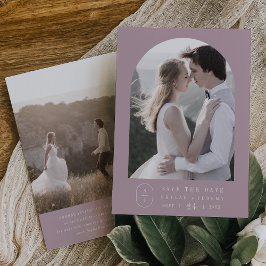 SHYLAH Lila Lilac minimalist Dusty Ro Bröllop Spara Datumet