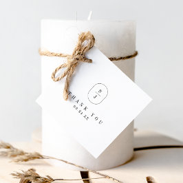 SHYLAH Monogram Black White Boho Bröllop Tack Gåvor Etiketter