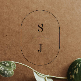 SHYLAH Monogram Boho Unika Bröllops Gummistämlar Stämpel