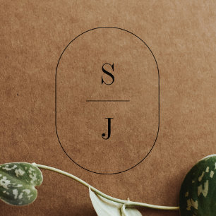 SHYLAH Monogram Boho Unika Bröllops Gummistemplar Stämpel
