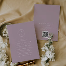 SHYLAH QR Code minimalist Lilac Dusty Ro Bröllop