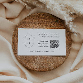 SHYLAH QR-kod Monogram Elegant bröllop OSA kort